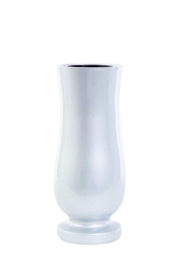 Náhrobní váza Silver 27 x 11 cm
