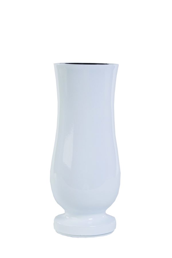 Náhrobní váza White 27 x 11 cm