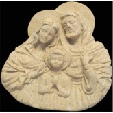 Kamenná náhrobní dekorace - plastika Svatá rodina
